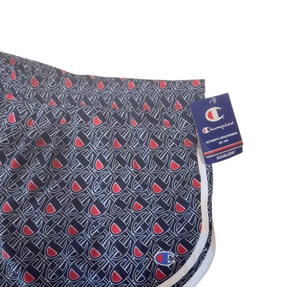 Champion Women Athletic Shorts Double Dry Moisture-Wicking SZ XL Monogram print - Picture 4 of 12